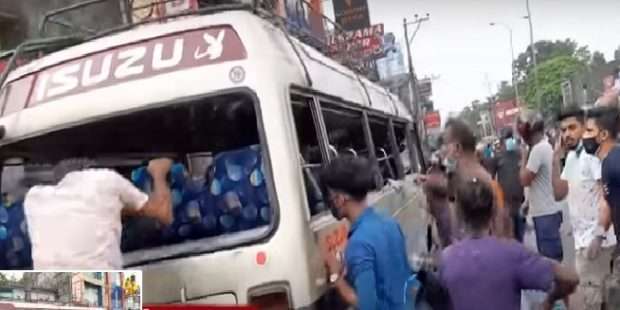 மகிந்தா குழுவை தாக்கும் மக்கள் - video