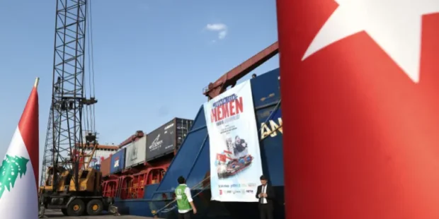 துருக்கி லெபனானுக்கு 1000 டன் மனிதாபிமான உதவி