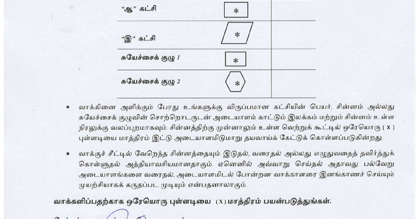 உள்ளூராட்சித் தேர்தலில் வாக்களிப்பது எப்படி