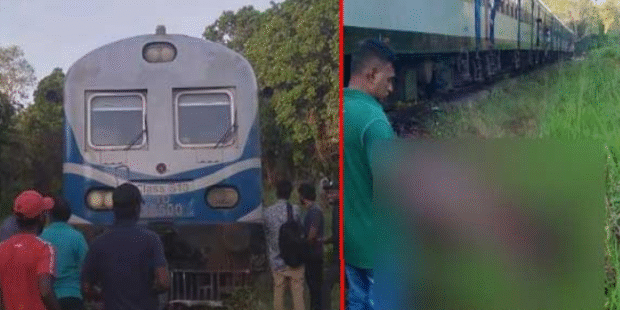 யானையுடன் மோதிய ரயில்