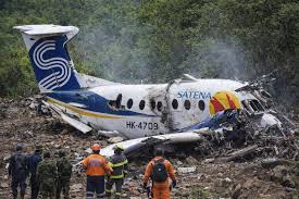 கொலம்பியாவில் விமானம் விபத்து 15பேர் பலி
