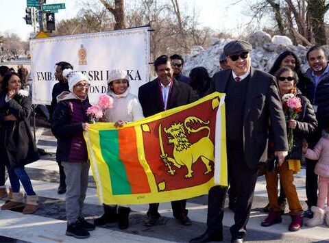 இலங்கை தூதரகம் புத்த மத அமைதிக்கான நடைப்பயணம்