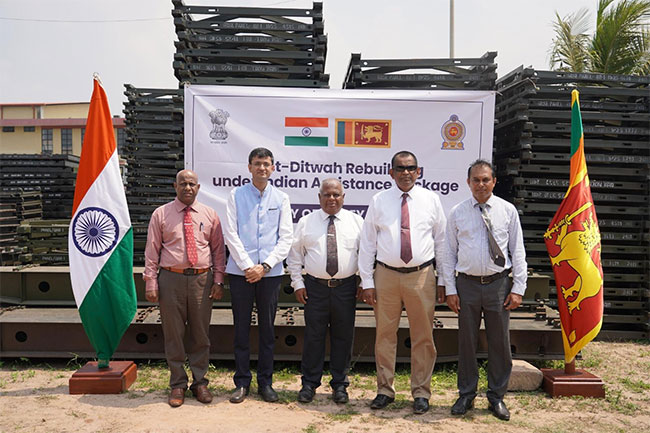 214 டன் எடையுள்ள பெய்லி பாலங்களை இந்தியா இலங்கைக்கு வழங்குகிறது