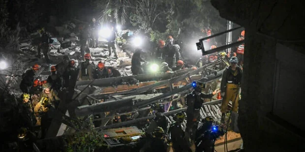 இஸ்ரேல் கைபா பெரும் அழிவு கட்டட இடிபாடுகளுக்குள் சிக்கிய மக்கள்