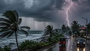 நாட்டின் சில பகுதிகளில் பலத்த காற்றுடன் கூடிய மழை