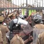பல்லன்சேன சிறைச்சாலையில் கலவரம் தீவிரமடைந்ததால் கண்ணீர்ப் புகைக் குண்டு