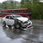 தெற்கு அதிவேக நெடுஞ்சாலையில் பாதுகாப்பு வேலியில் கார் மோதியது